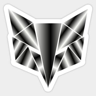 geometric animal, metallic fox of triangles Sticker